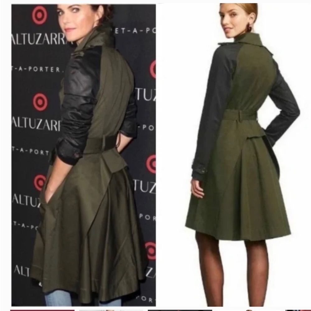 Altuzarra x Target Green Peplum Trench Coat XS